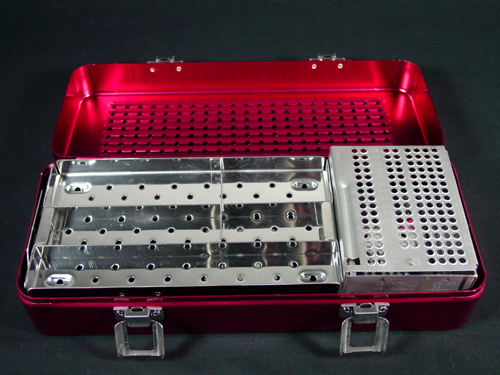 Red Aluminum Sterilization Case