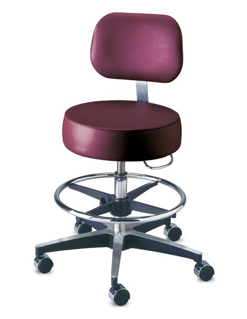 Brewer 11001BFR Pneumatic Exam Stool with Foot Ring