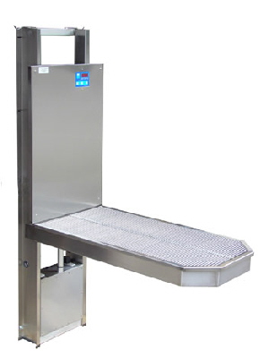 TECHNIDYNE WALL MOUNTED DENTAL / TREATMENT WET LIFT TABLE